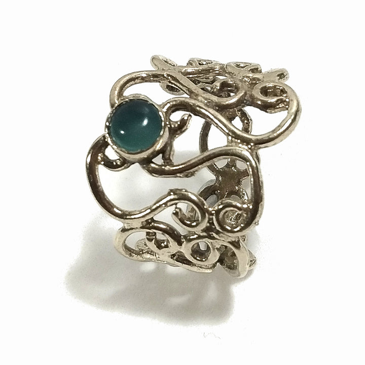 ANELLO Barocco in ottone con pietra | Anelli con pietra