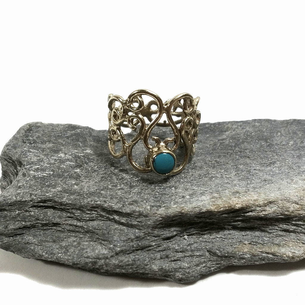 ANELLO Barocco in ottone con pietra | Anelli con pietra