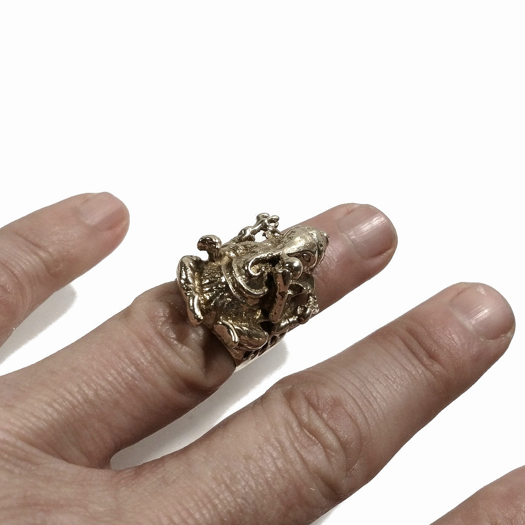 ANELLO ETNICO in ottone con GANESH | GIOIELLI ETNICI | Boho