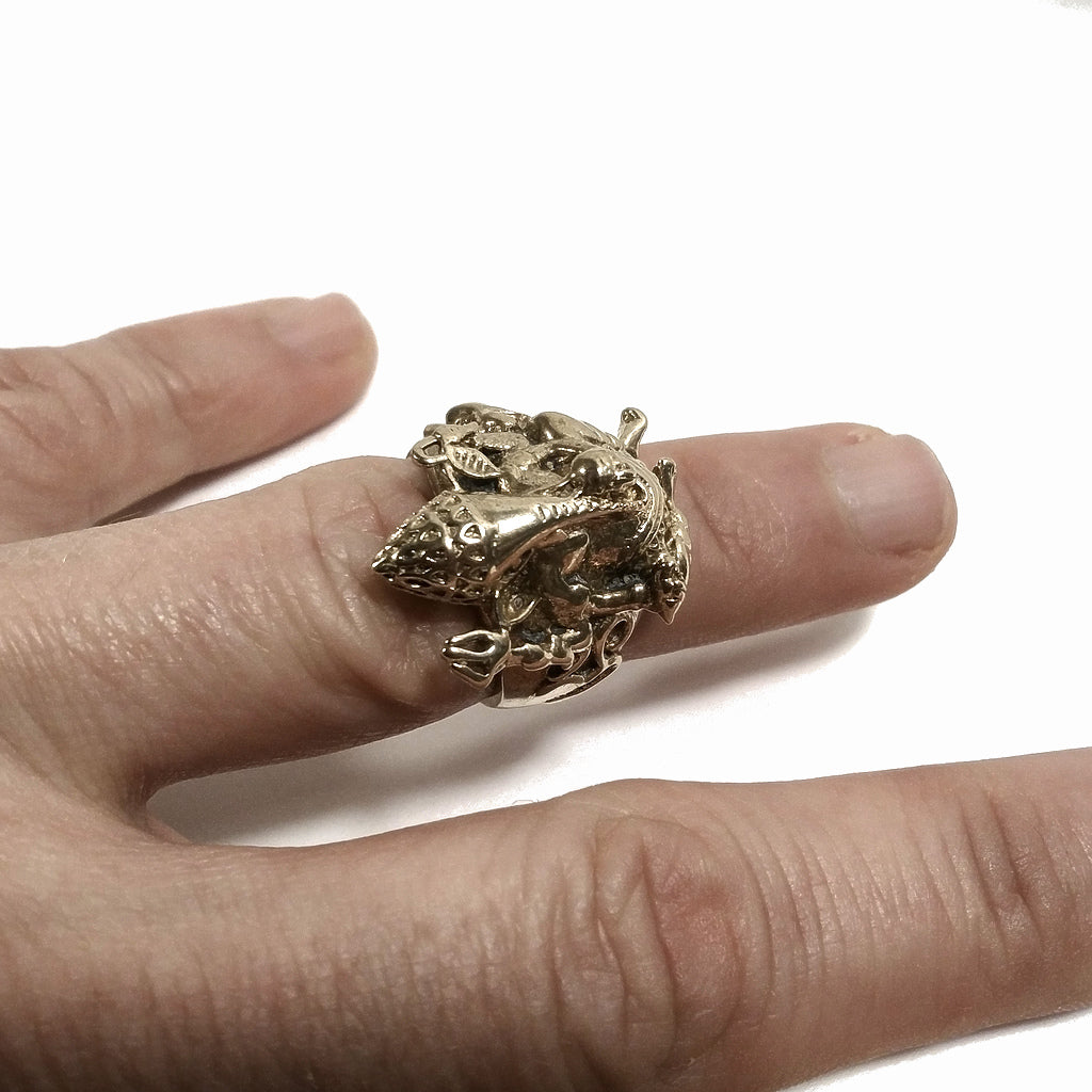 ANELLO ETNICO in ottone con GANESH | GIOIELLI ETNICI | Boho