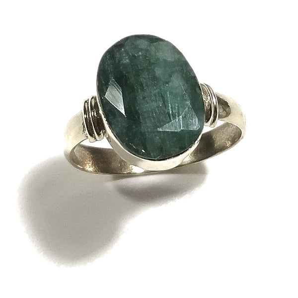 ANELLO etnico KUNDLI in ottone con pietra - Gioielli indiani originali