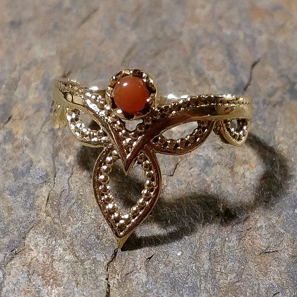ANELLO etnico AARAV in ottone con pietra - Gioielli indiani originali