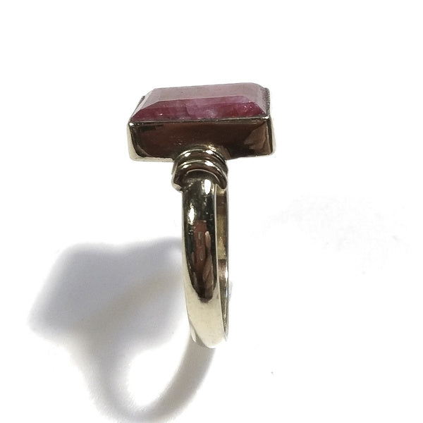 ANELLO etnico KUNDLI in ottone con pietra - Gioielli indiani originali