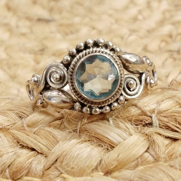 Anello con pietra in argento 925 con Pietra di luna, Ametista, Onice nero | GIOIELLI ETNICI