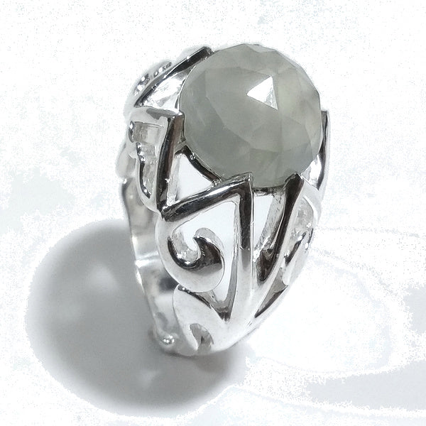 Anello ANUSHA in argento 925 ANELLO CUORE con pietra | Cuori