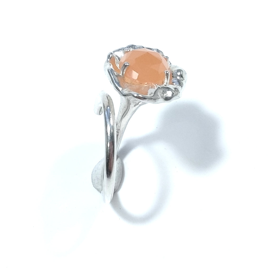 Anello con pietra in argento 925 con Corniola | GIOIELLI IN ARGENTO