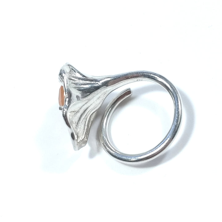 Anello con pietra in argento 925 con Corniola | GIOIELLI IN ARGENTO