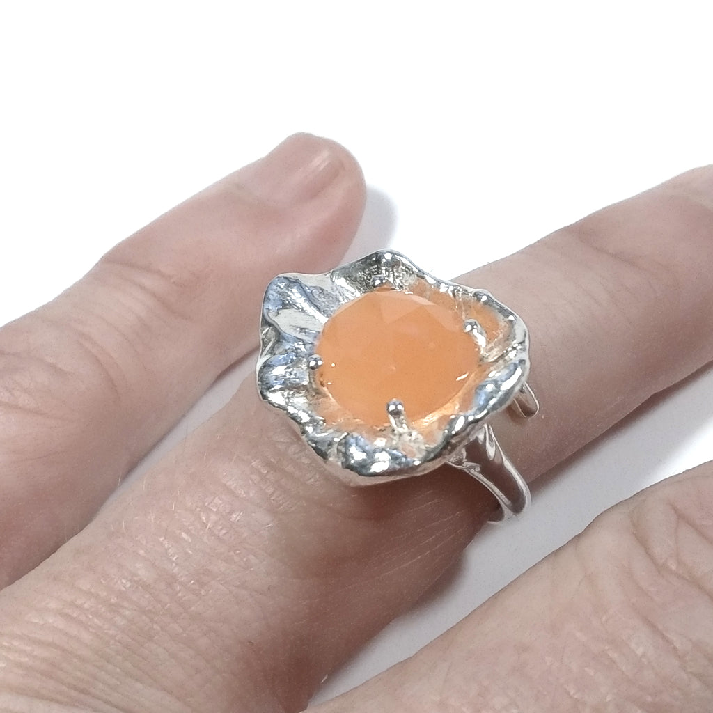 Anello con pietra in argento 925 con Corniola | GIOIELLI IN ARGENTO