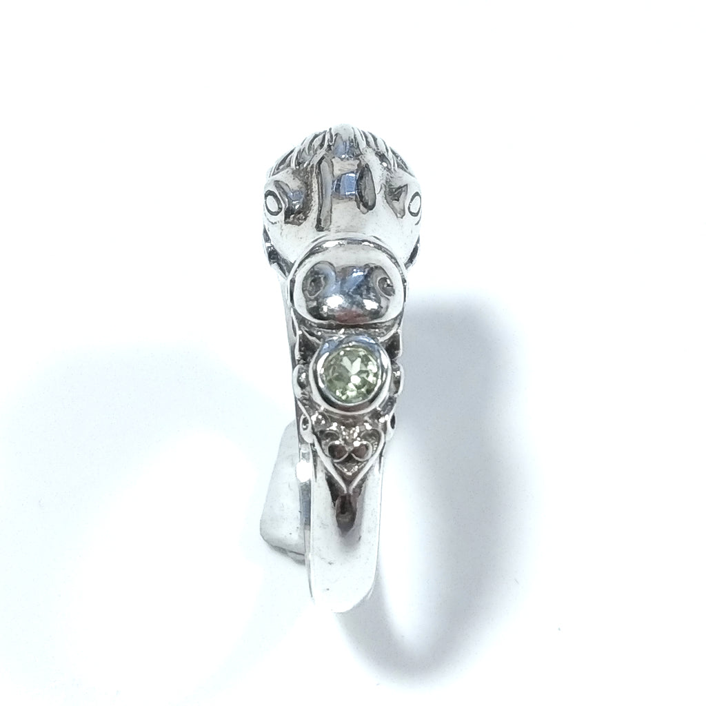 ANELLO CAVALLO in argento 925 con Peridoto | GIOIELLI IN ARGENTO