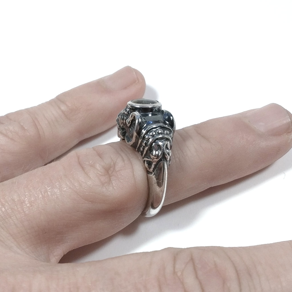 ANELLO ELEFANTE in argento 925 ANELLO ETNICO Citrino | GIOIELLI IN ARGENTO