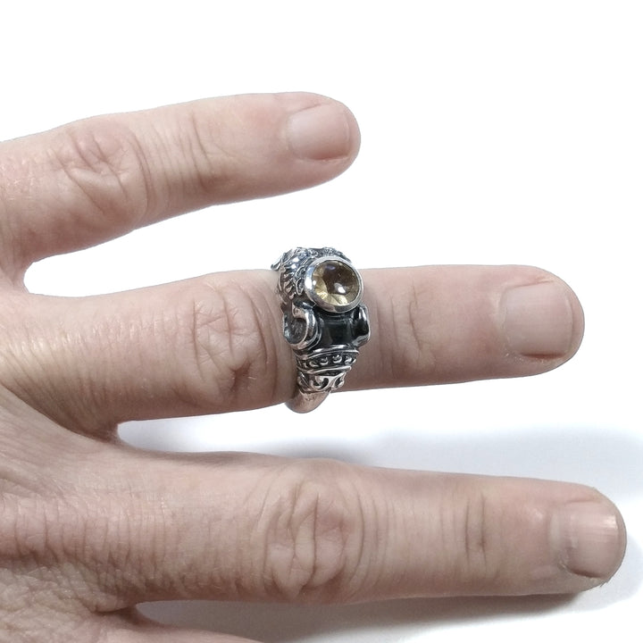 ANELLO ELEFANTE in argento 925 ANELLO ETNICO Citrino | GIOIELLI IN ARGENTO