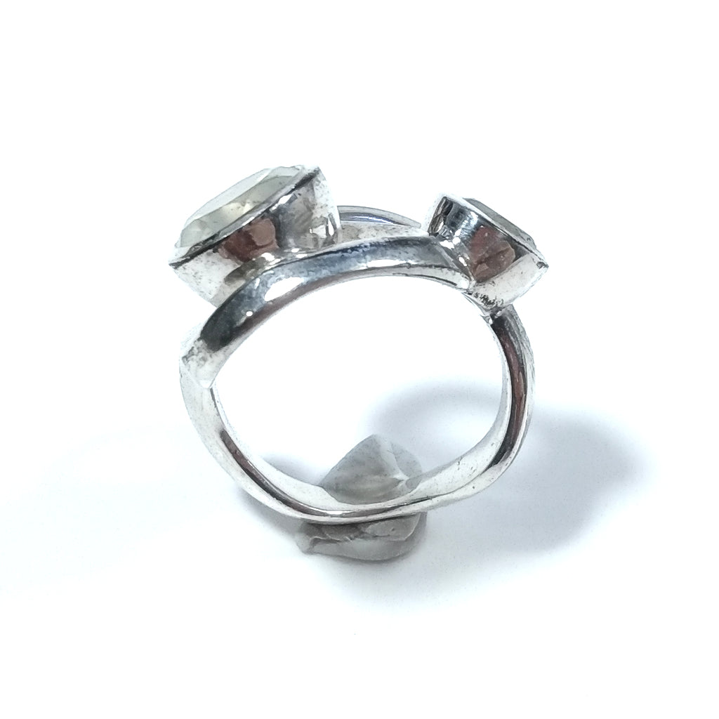 Anello con pietra in argento 925 artigianale - RASJ