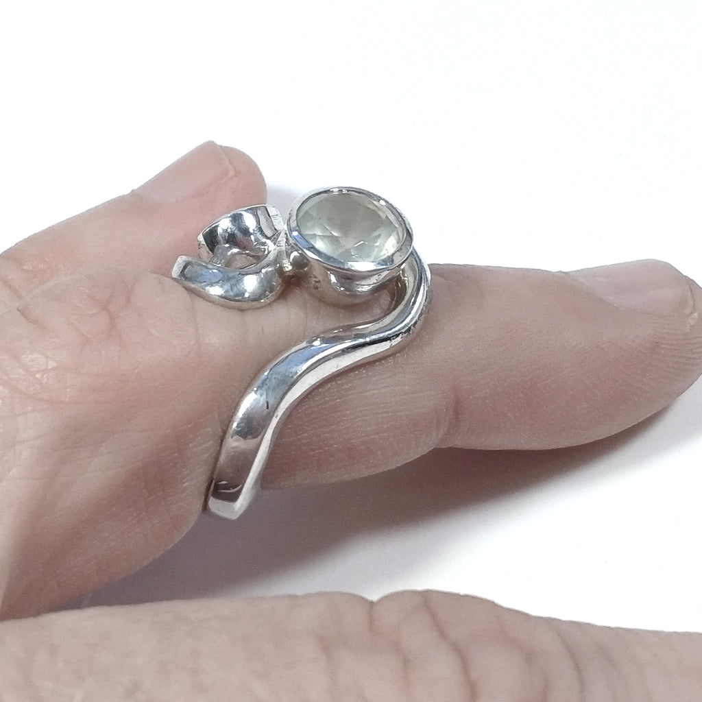 Anello con pietra in argento 925 artigianale - RASJ