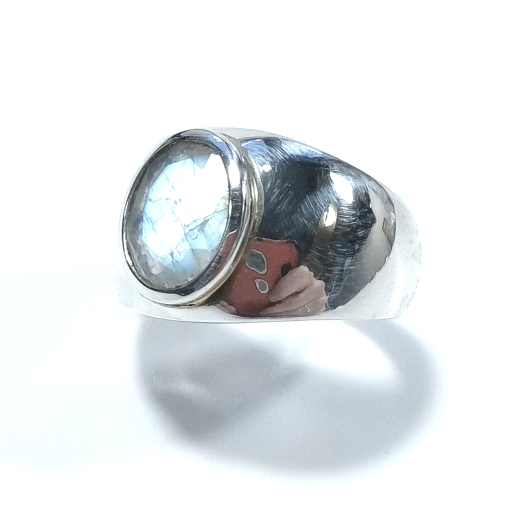 Anello con pietra in argento 925 ANELLO artigianale Pietra di Luna | GIOIELLI IN ARGENTO