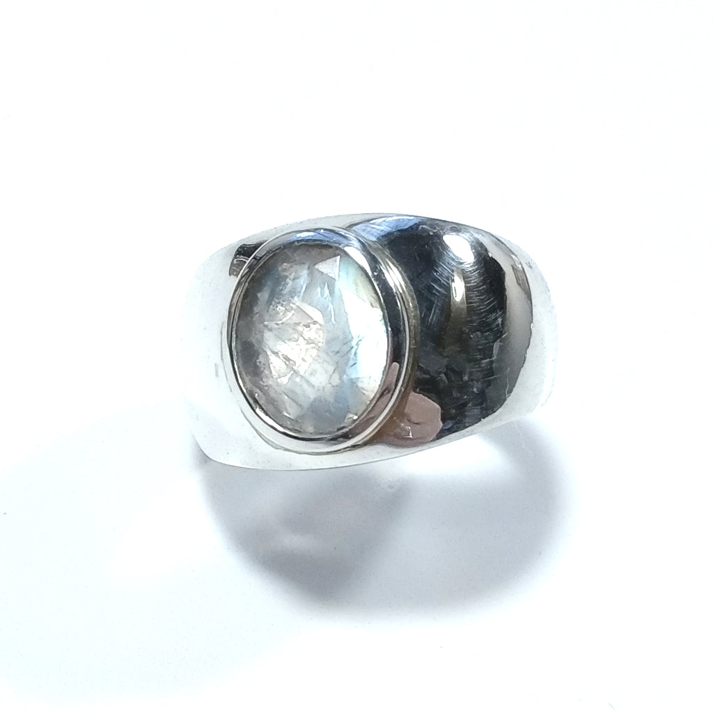Anello con pietra in argento 925 ANELLO artigianale Pietra di Luna | GIOIELLI IN ARGENTO