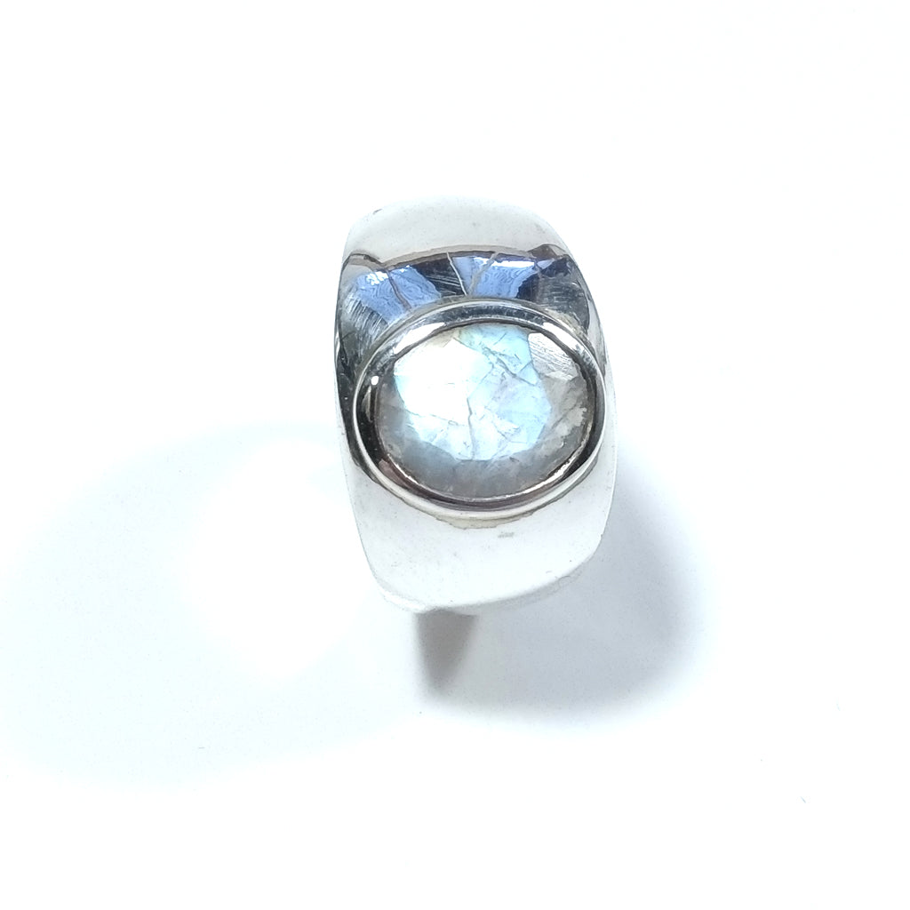 Anello con pietra in argento 925 ANELLO artigianale Pietra di Luna | GIOIELLI IN ARGENTO