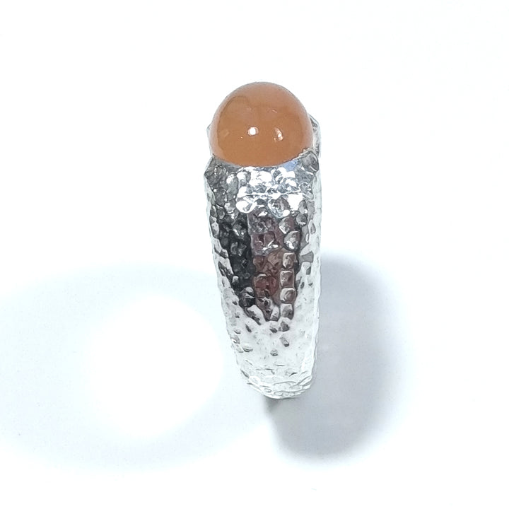 Anello con pietra in argento 925 ANELLO artigianale Corniola | GIOIELLI IN ARGENTO