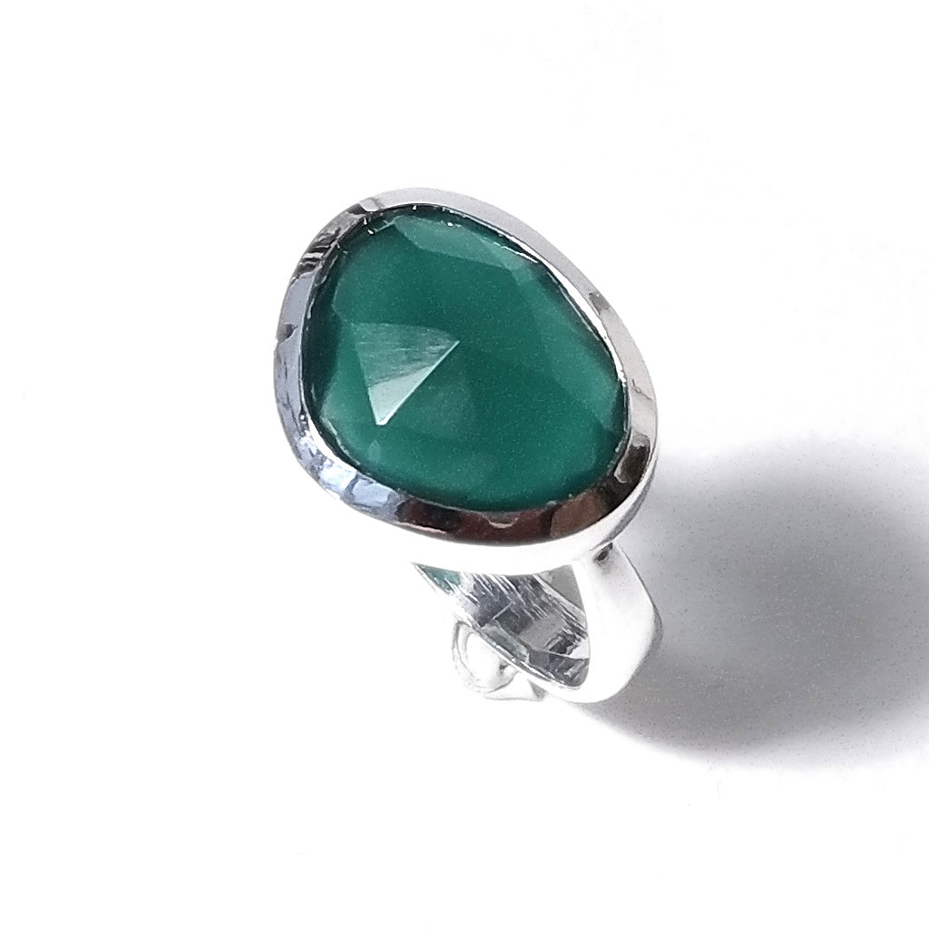 Anello TRIANGOLO in argento 925 con pietra - AMANDA