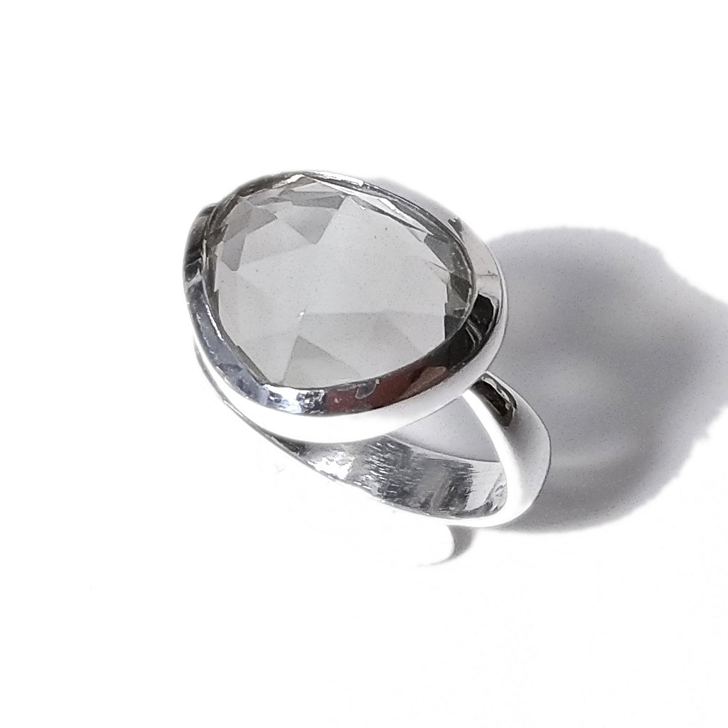 Anello TRIANGOLO in argento 925 con pietra - AMANDA