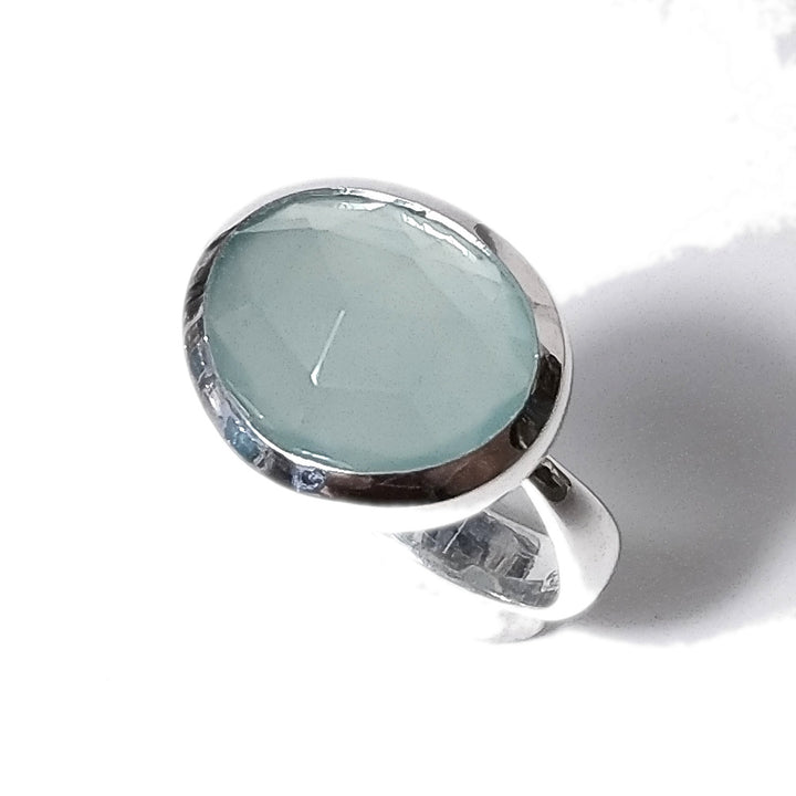 Anello TRIANGOLO in argento 925 con pietra - AMANDA