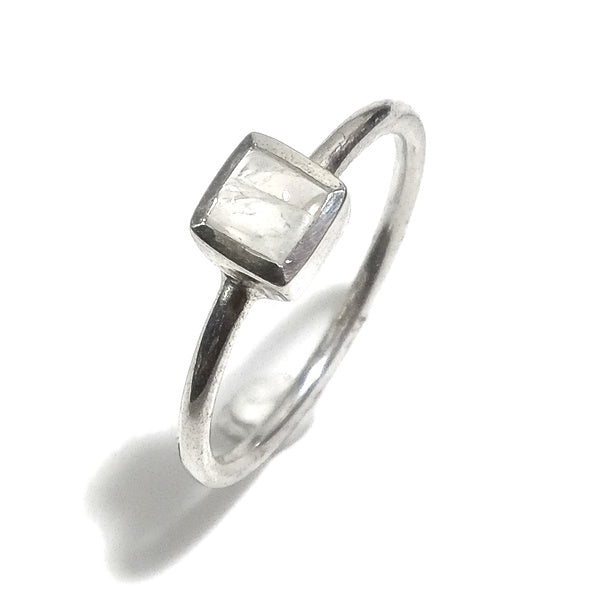 Anello DADO sovrapponibile in argento 925 con pietra