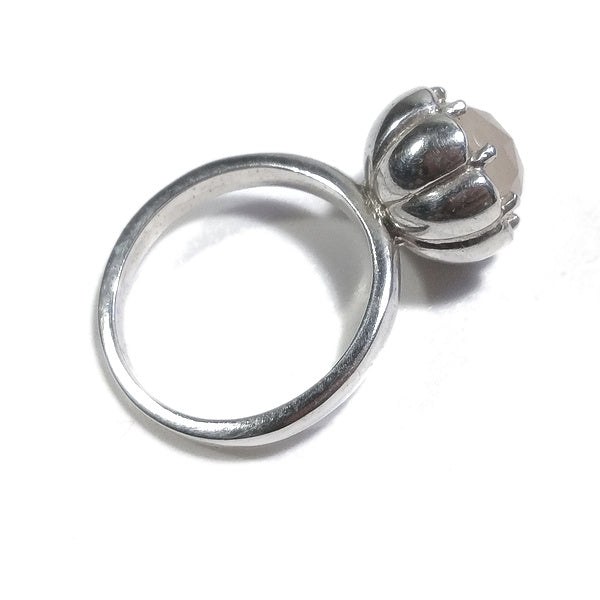ANELLO SOLITARIO SUSAN in argento 925 con Pietra di Luna | gioielli in argento