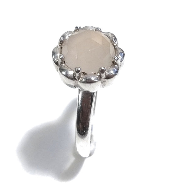 ANELLO SOLITARIO SUSAN in argento 925 con Pietra di Luna | gioielli in argento