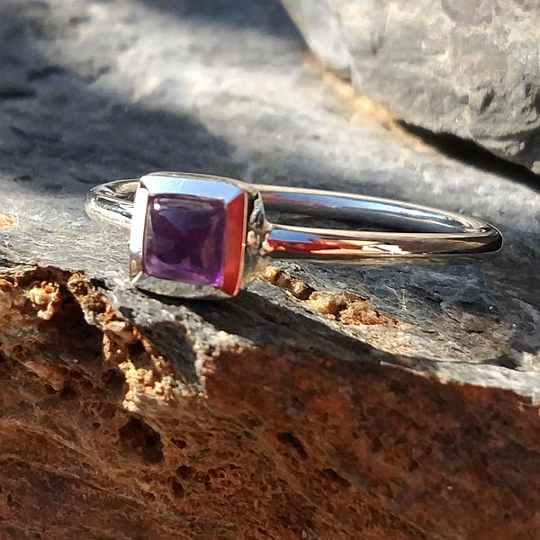 Anello DADO sovrapponibile in argento 925 con pietra | Minimal DADO