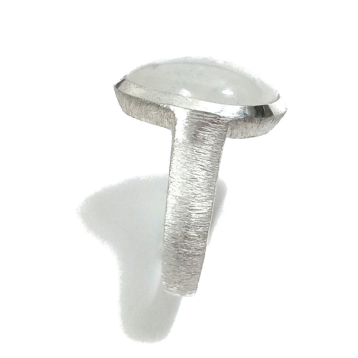 ANELLO artigianale in argento 925 con PIETRA DI LUNA | Gioielli in argento