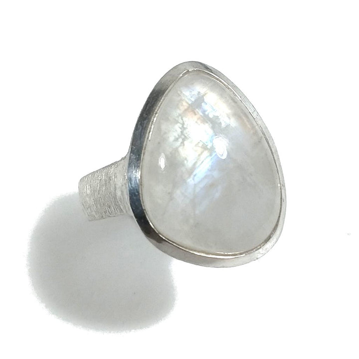 ANELLO artigianale in argento 925 con PIETRA DI LUNA | Gioielli in argento