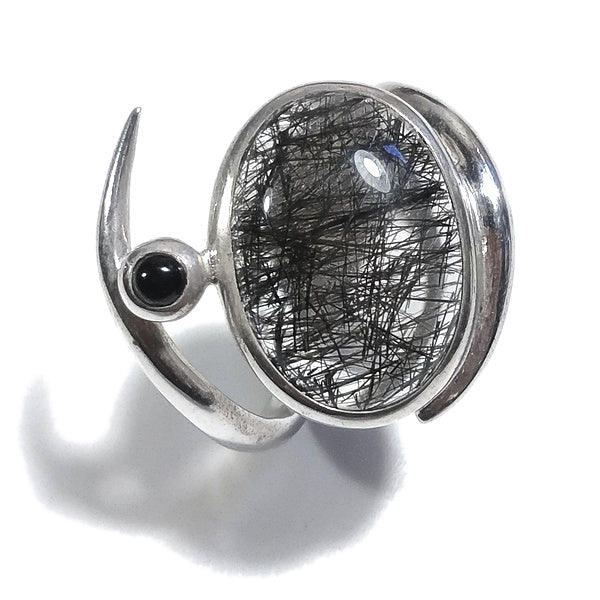 ANELLO artigianale in argento 925 con Labradorite