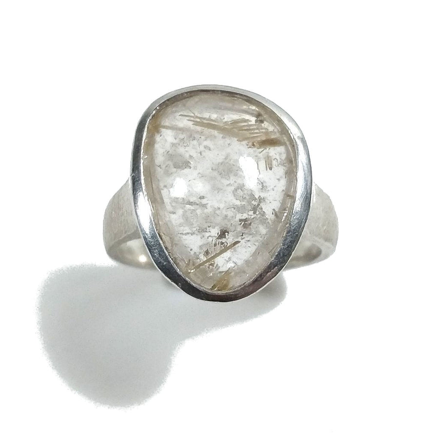 ANELLO artigianale in argento 925 con Quarzo rutilato | Gioielli in argento