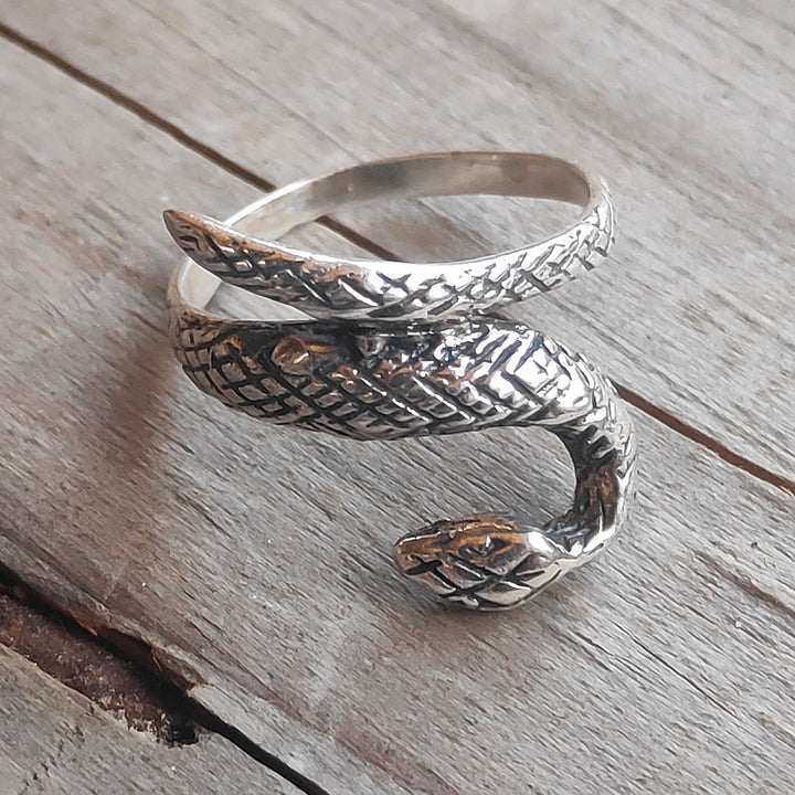 Anello in argento 925 a forma di SERPENTE