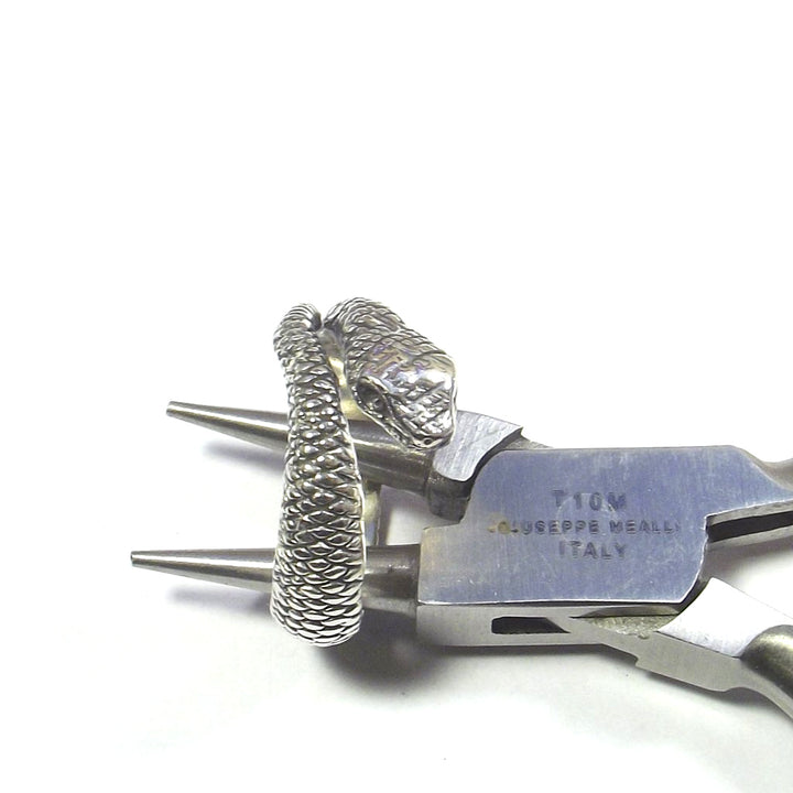 Anello in argento 925 a forma di SERPENTE brunito