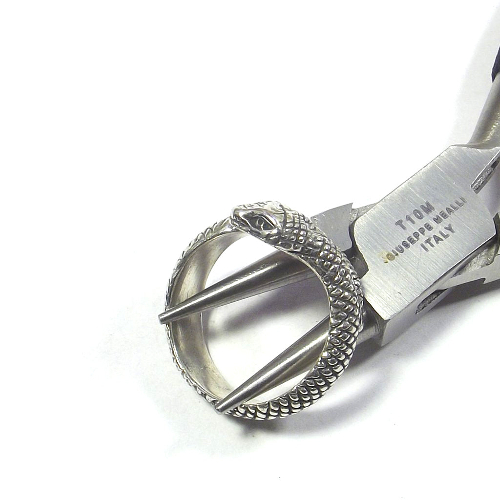Anello in argento 925 a forma di SERPENTE brunito
