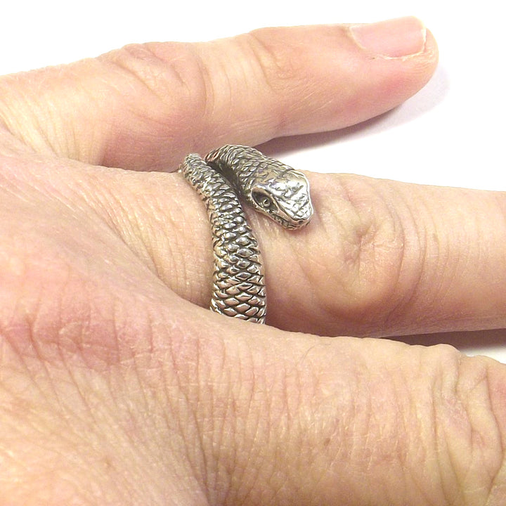 Anello serpente in argento