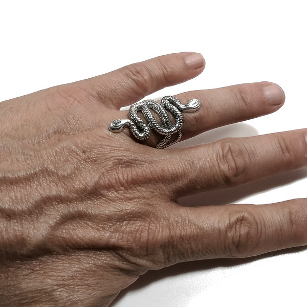 ANELLO SERPENTE KASHVI in argento 925 ANELLO artigianale | GIOIELLI ETNICI
