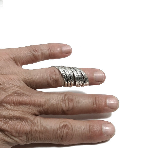 Anello piuma - ETNICO KRISHA in argento 925 piuma | GIOIELLI IN ARGENTO
