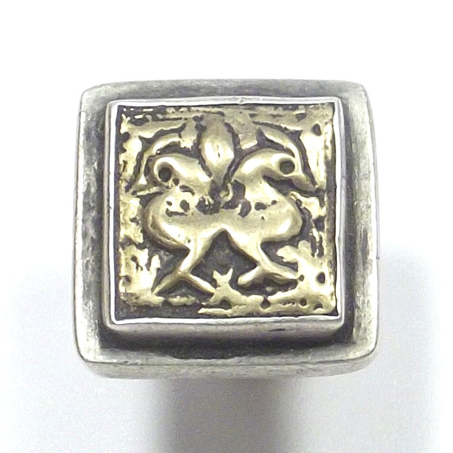 Anello SIGILLO etnico argento antico