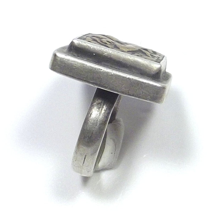 Anello SIGILLO etnico argento antico