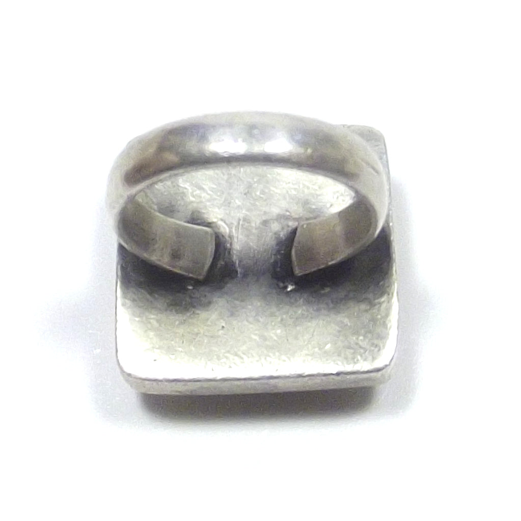 Anello SIGILLO  ETNICO argento antico - emblema pavone