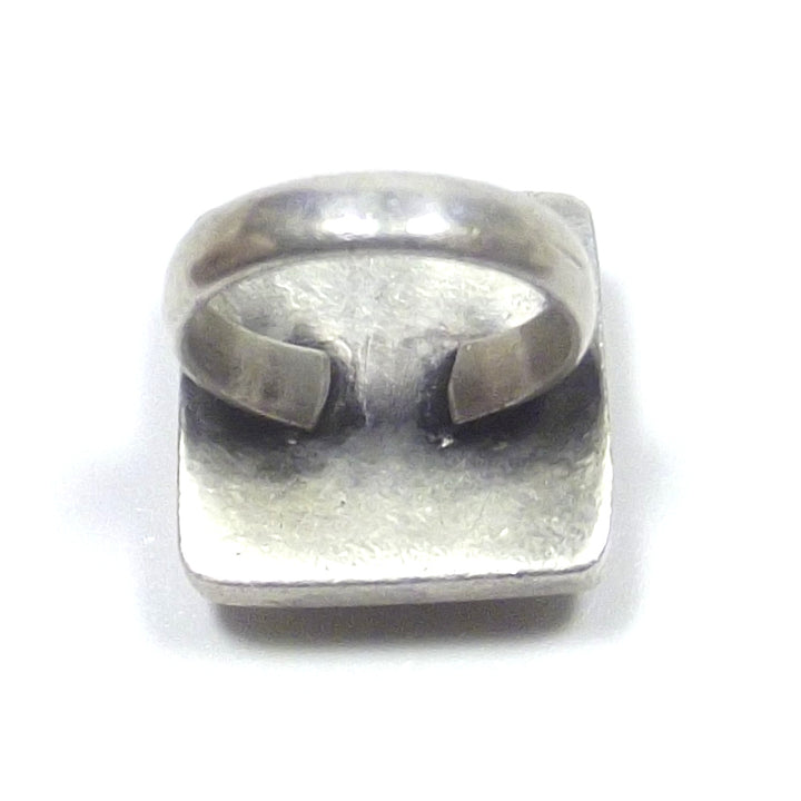 Anello SIGILLO  ETNICO argento antico - emblema pavone