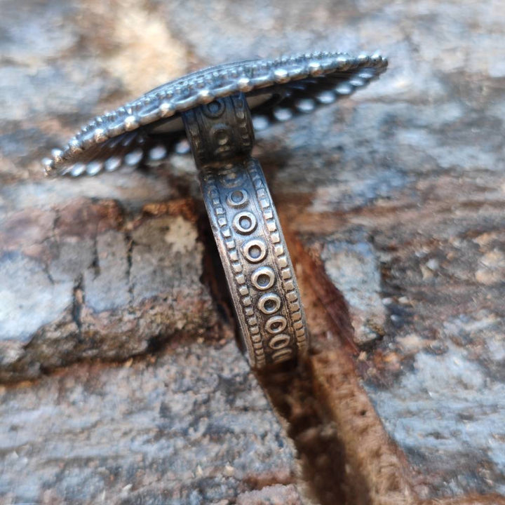 Anello etnico in argento 925 artigianale - DEVIDAS