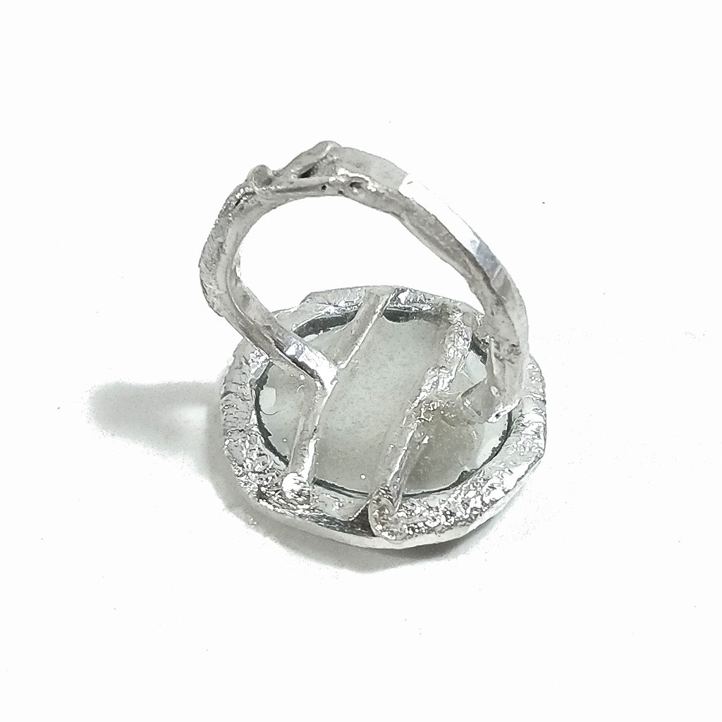 Anello con SPECCHIO in argento 925 - artigianale - Pezzo Unico