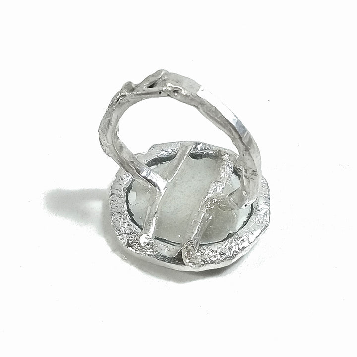 Anello con SPECCHIO in argento 925 - artigianale - Pezzo Unico