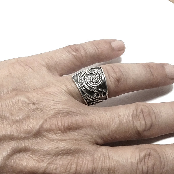 ANELLO etnico GAZALA in argento 925 ANELLO artigianale | ANELLO ARGENTO
