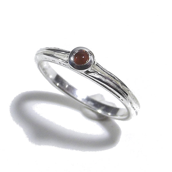 Anello artigianale NAOMIKA in argento 925 con pietra | Artigianato artistico in argento 925