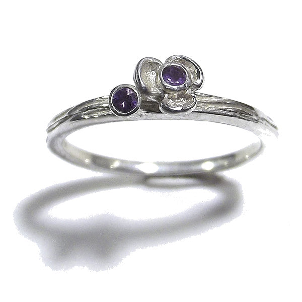 JARA ring in 925 silver in the shape of FLOWERS with stone