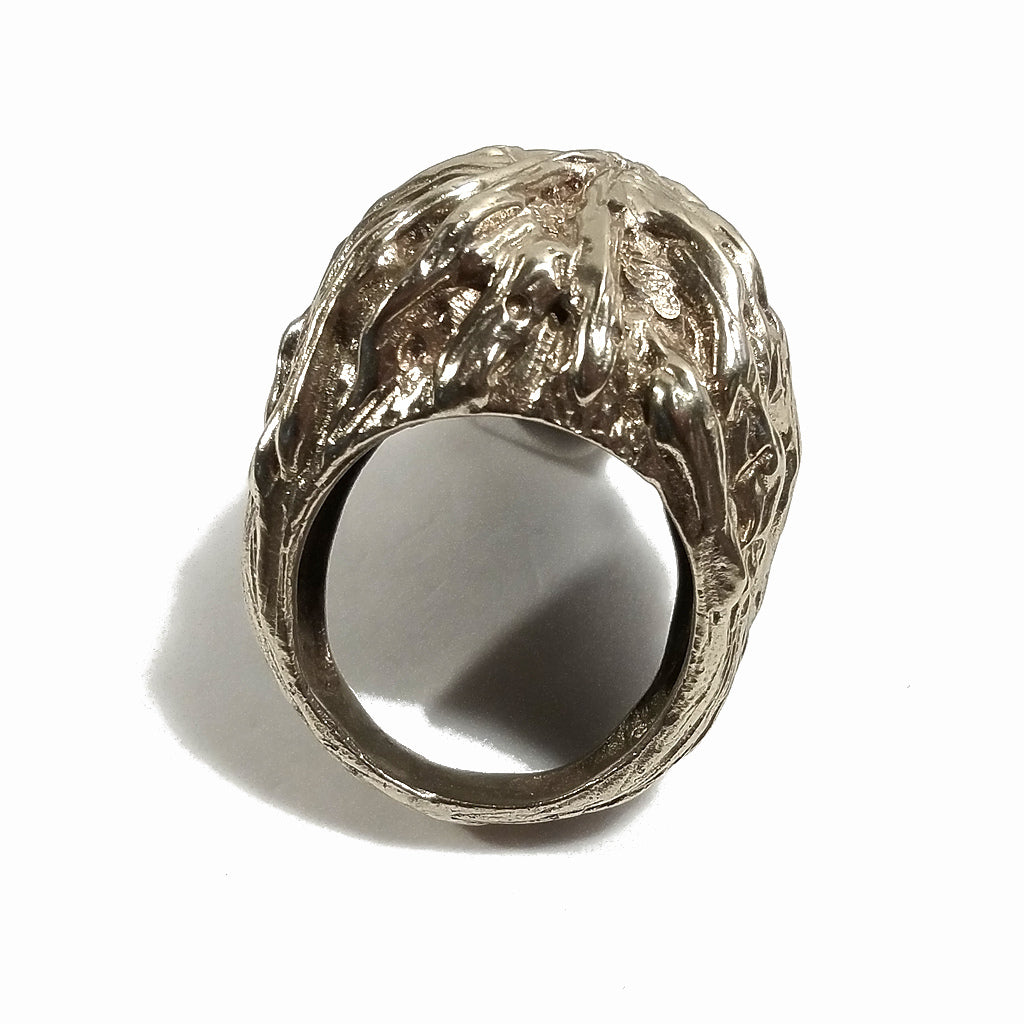 ANELLO artigianale in ottone - LION