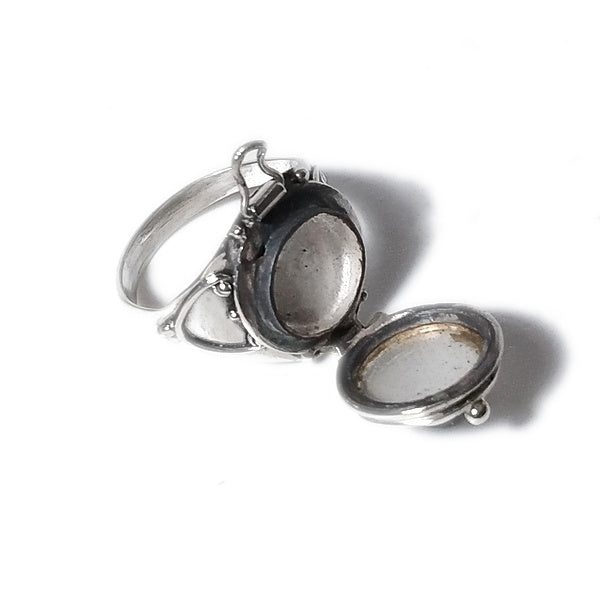 KASHI RING 925 silver dotted poison with stone | Ethnic jewelry